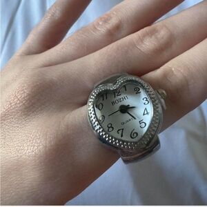 Silver Women's Unique Jewelry Watch Ring